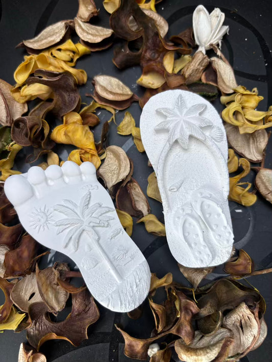 Fußabdruck und Flip-Flop