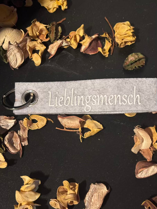 Schlüsselanhänger Filz – Lieblingsmensch